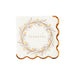 Thanksgiving Thankful Wreath Beverage Napkin | 18 ct 