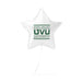 A 17 inch licensed UVU Square Logo Mylar Balloon.