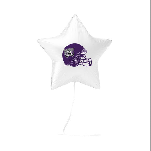 A 17 inch licensed Weber State Football Helmet Mylar Balloon.