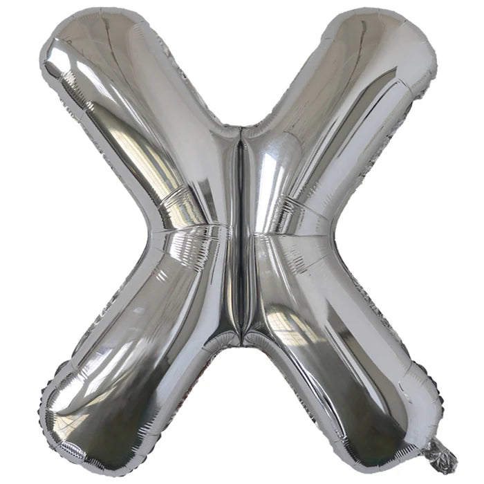 Silver Jumbo Letter Metallic Balloon 34" | 1 ct.