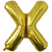 A 34-inch Gold Jumbo Metallic Balloon in the letter x.