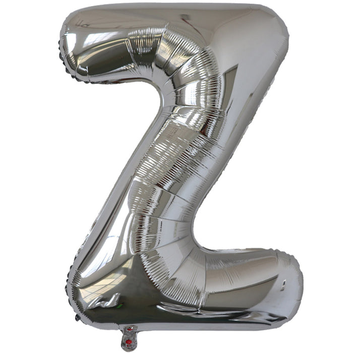 Silver Jumbo Letter Metallic Balloon 34" | 1 ct.