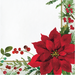 Our Christmas Posh Poinsettia Lunch Napkins are the perfect addition to your holiday spread. Packaged with 16 napkins per set, these festive paper napkins feature red poinsettias, adding a stylish and elegant touch to your table.