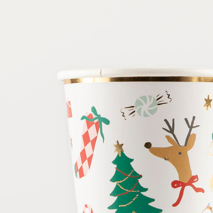 Closeup of Jolly Christmas Cup