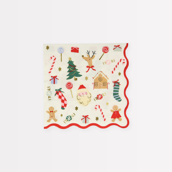 Jolly Christmas Beverage Napkin