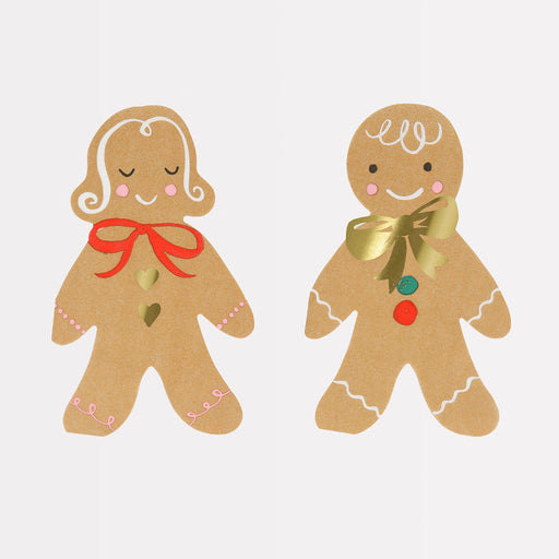 Jolly Christmas Gingerbread Boy & Girl Napkins