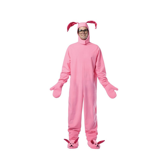 Christmas Pink Bunny Costume Adult One Size | 1ct