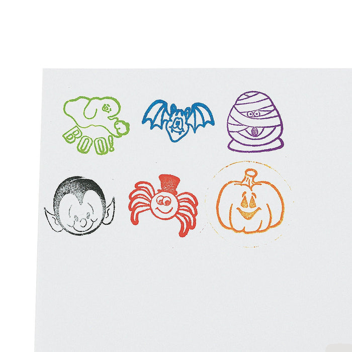 Plastic Halloween Stampers 1.5in 6ct