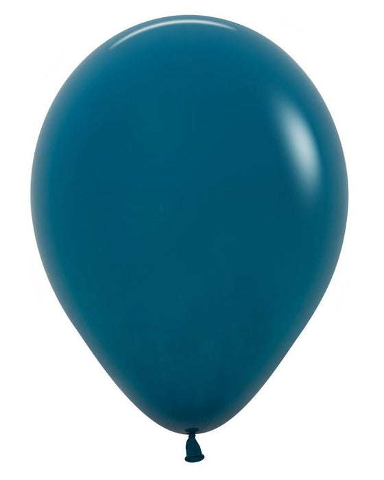 Inflated Deep Teal color latex balloon