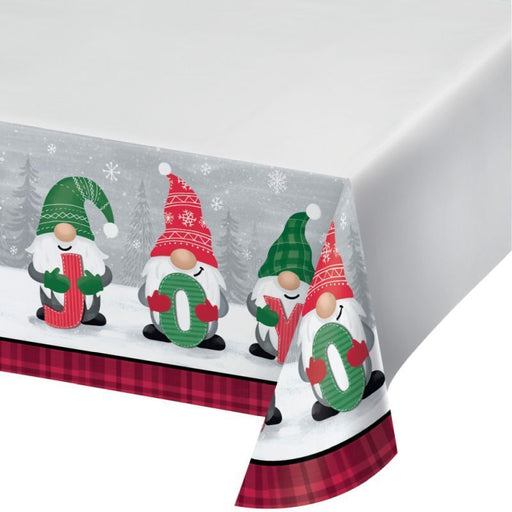 This 54"x102" tablecover is made of strong yet lightweight paper. Its vibrant design features delightful gnomes, perfect for celebrating the Christmas Holiday! This tablecloth is ideal for events of all kinds. Reusable and disposable, it's an easy and convenient way to set your table.