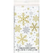 A packaged 54"x84" Christmas Holiday Snowflakes Tablecover.