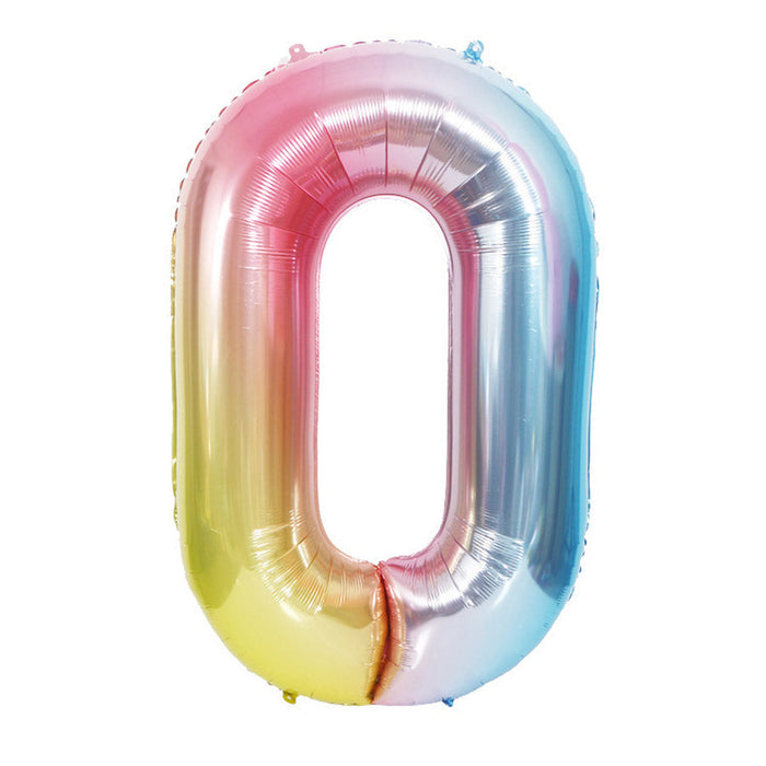 Rainbow Jumbo Number Balloons 34"