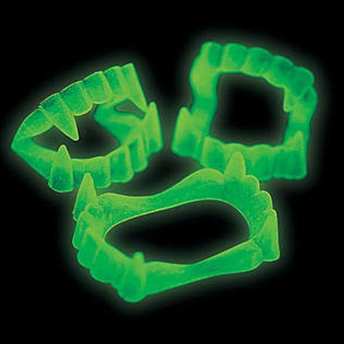 Plastic Glow in the Dark Vampire Fangs 72ct