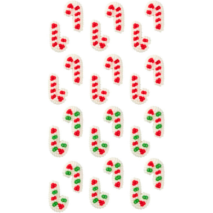 Candy Cane Icing Decorations | 24ct