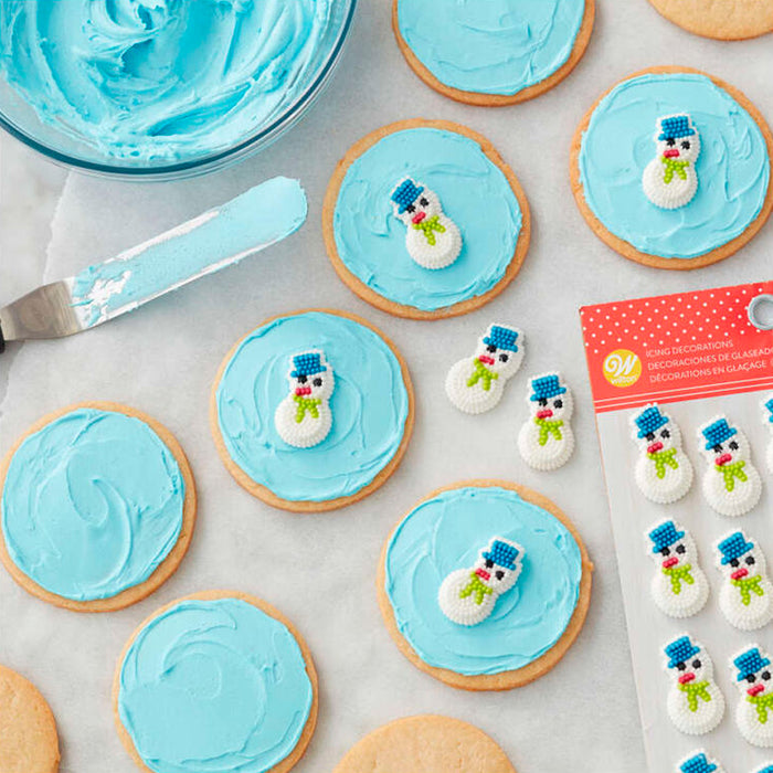 Mini Snowman Icing Decorations | 20ct