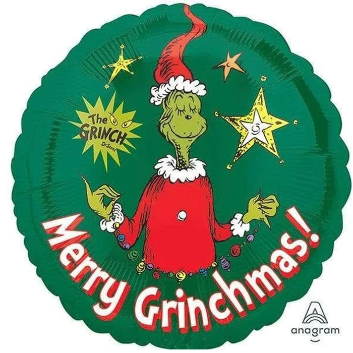 Christmas Merry Grinchmas! Grinch Mylar Balloon 18′′ | 1ct