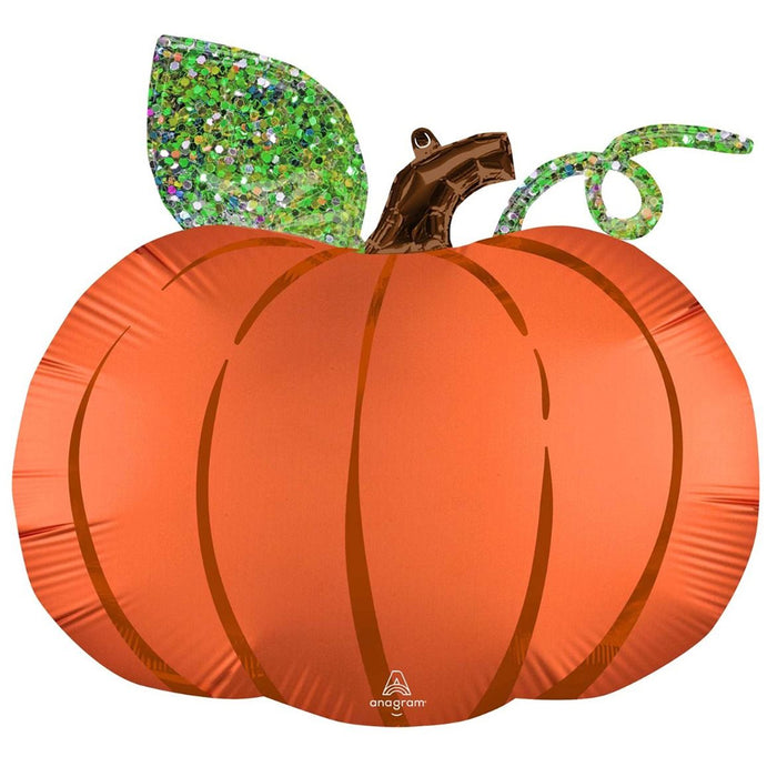 Satin Infused Pumpkin Supershape Balloon 36" | 1ct