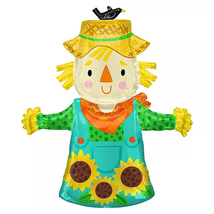 Sunflower Scarecrow Supershape Balloon 36" | 1ct