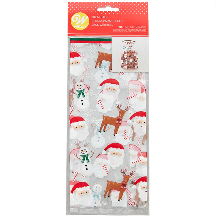 Snowman/Santa/Reindeer Treat Bags and Ties | 20 Ct