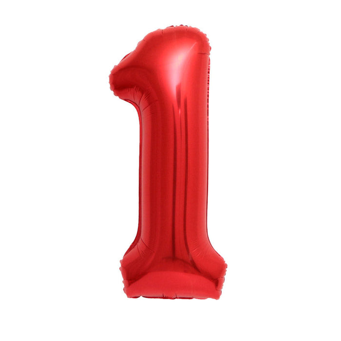 Red Jumbo Number Balloons 34"