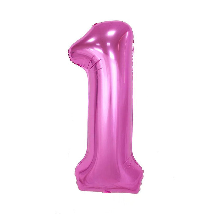 Pink Jumbo Number Balloons 34" | 1 ct