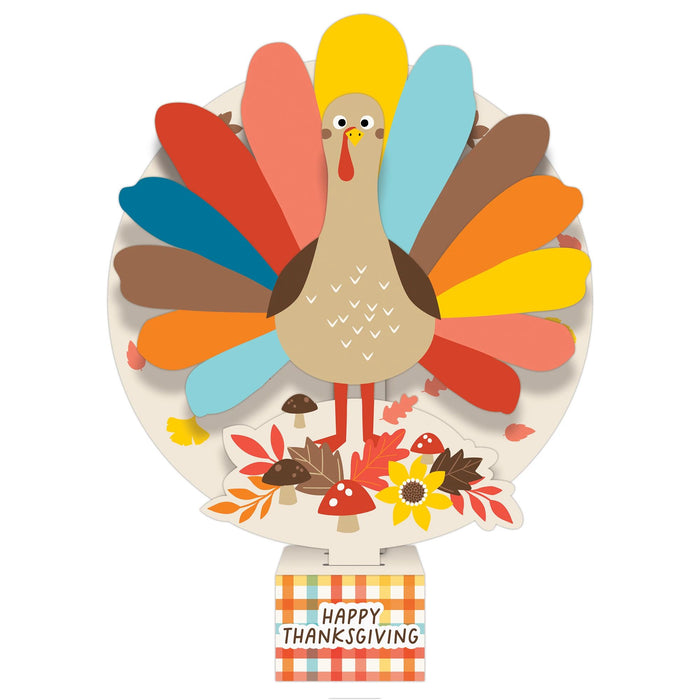 Happy Turkey Day Pop Up Centerpiece 10 7/8" x 8 3/8" | 1 ct