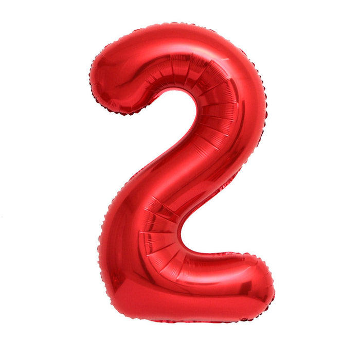 Red Jumbo Number Balloons 34"