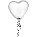 White Heart 18" Mylar Balloon | 1ct.