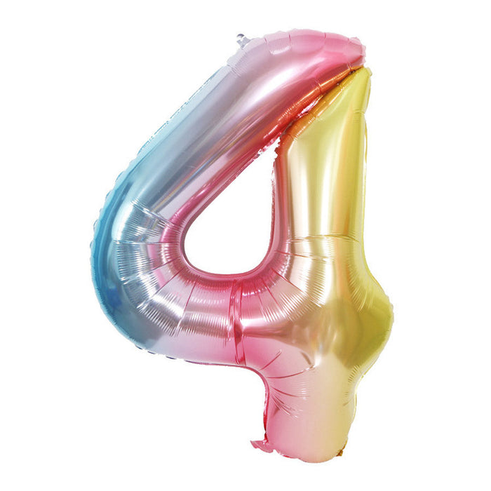 Rainbow Jumbo Number Balloons 34"