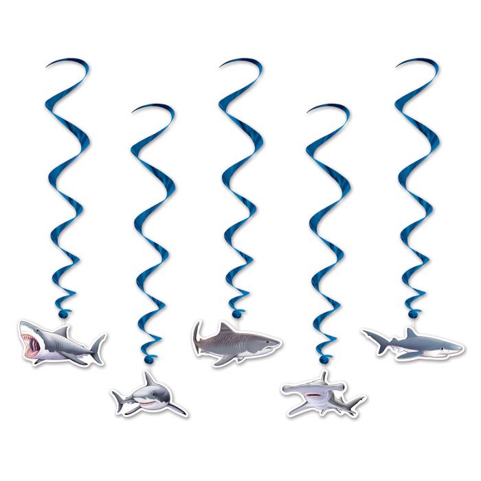 Shark Whirl Decorations  5pcs | 1ct