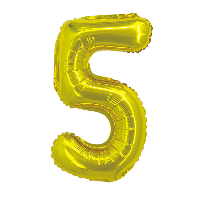 Gold Jumbo Number Balloons 34"