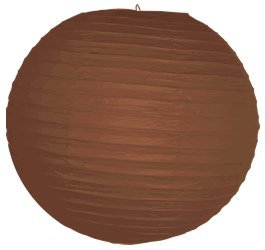 Brown Round Lantern 12in