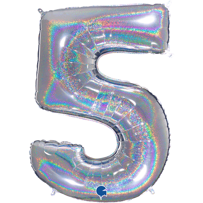 Holographic Jumbo Number Balloons 34"