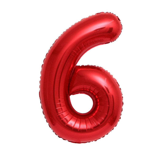 Red Jumbo Number Balloons 34"