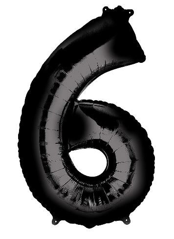 Black Jumbo Number Balloons 34" | 1 ct