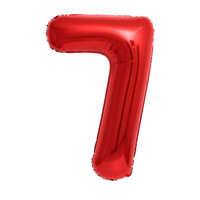 Red Jumbo Number Balloons 34"