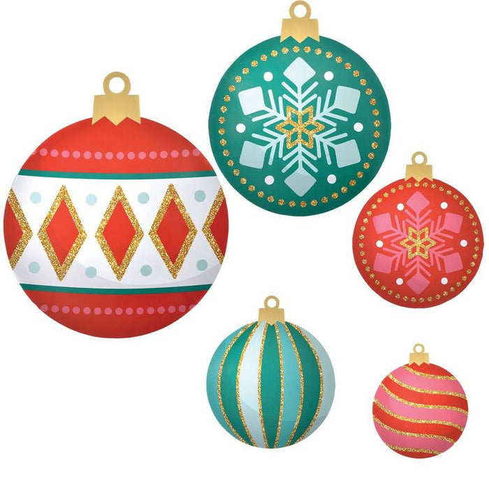 Christmas Ornaments Corrugated Plastic Yard Sign Set, 5pc | 1 ct.