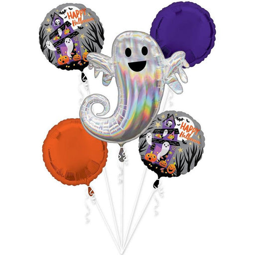 Haunted House Halloween Foil Balloon Bouquet 5pc