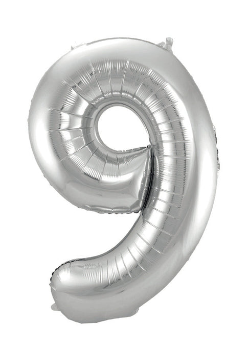 Silver Jumbo Number Balloons 34"