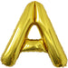 A 34-inch Gold Jumbo Metallic Balloon in the letter A.