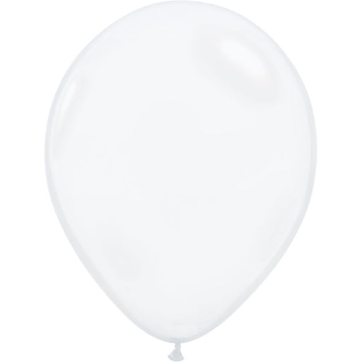 Inflated transparent latex balloon