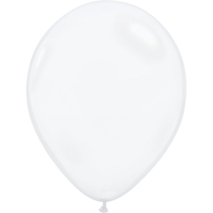 Inflated transparent latex balloon