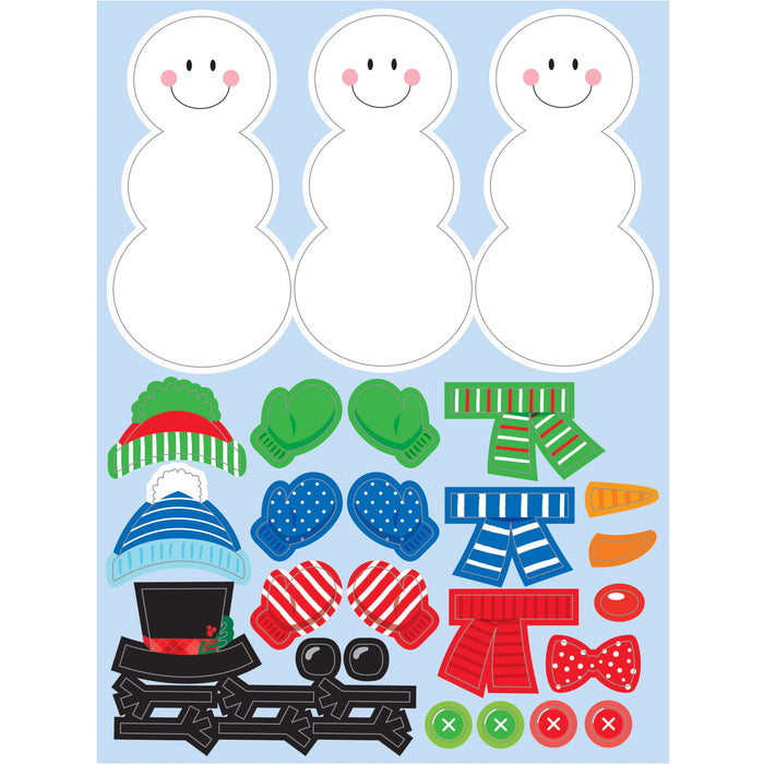 Build a Snowman Stickers 4 pk | 1 ct