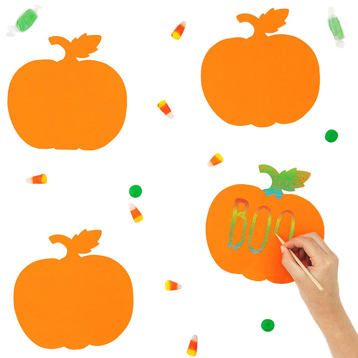 Halloween Pumpkin Scratch Art Kits 36ct