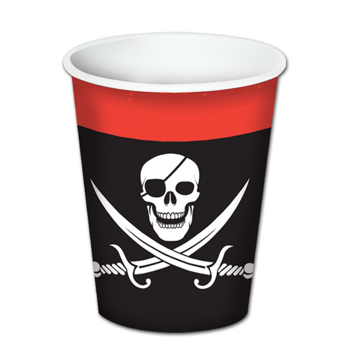 Classic Pirate Paper Cups 9oz | 8ct