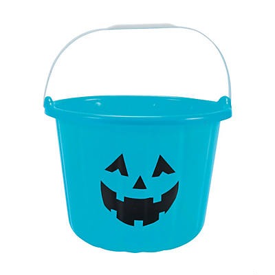 Teal Jack O Lantern Bucket | Food Allergy Bucket