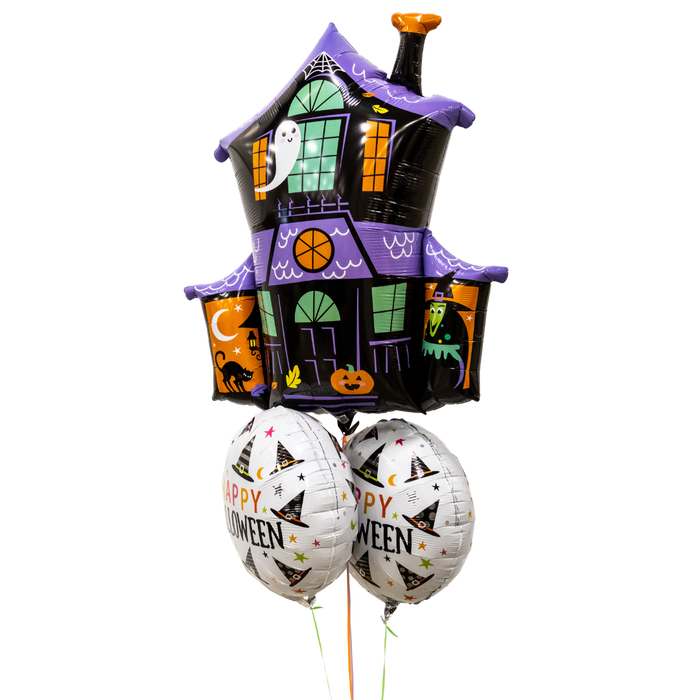 Haunted House Witches Hats Balloon Bouquet 3pc